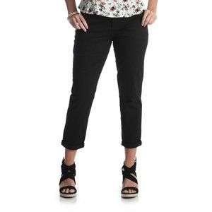 Riders by Lee Women's Ladies Slim Cropped Pants Solid Black Size 12M